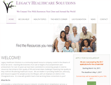 Tablet Screenshot of legacyhealthcaresolutions.org